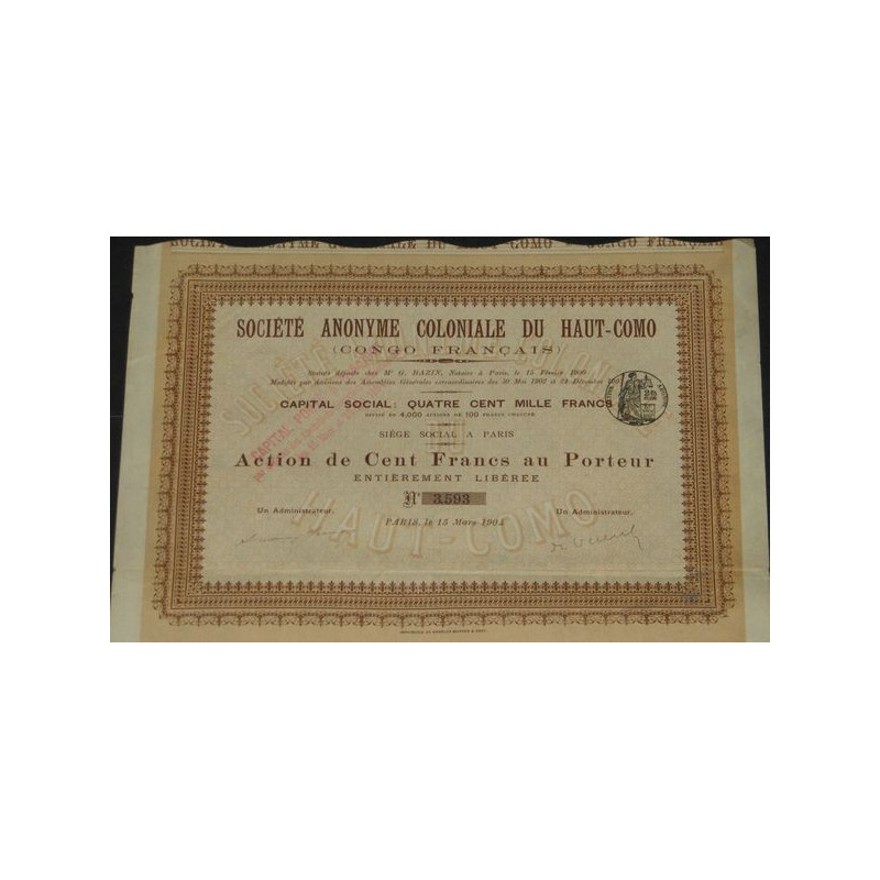 S.A. Coloniale du Haut-Como (Congo Français) (Ac)