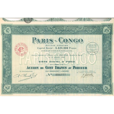 Paris - Congo (Act 100 F)