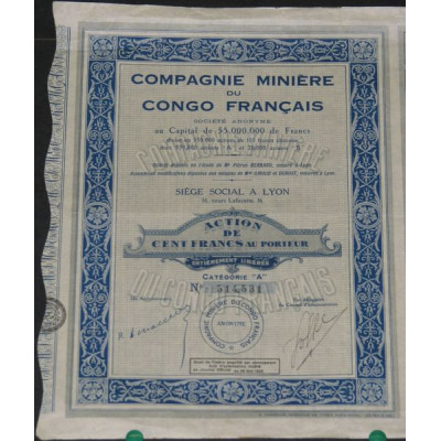 Cie Minière du Congo Français (Act 100 F)