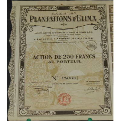 Sté des Plantations d'Elima
