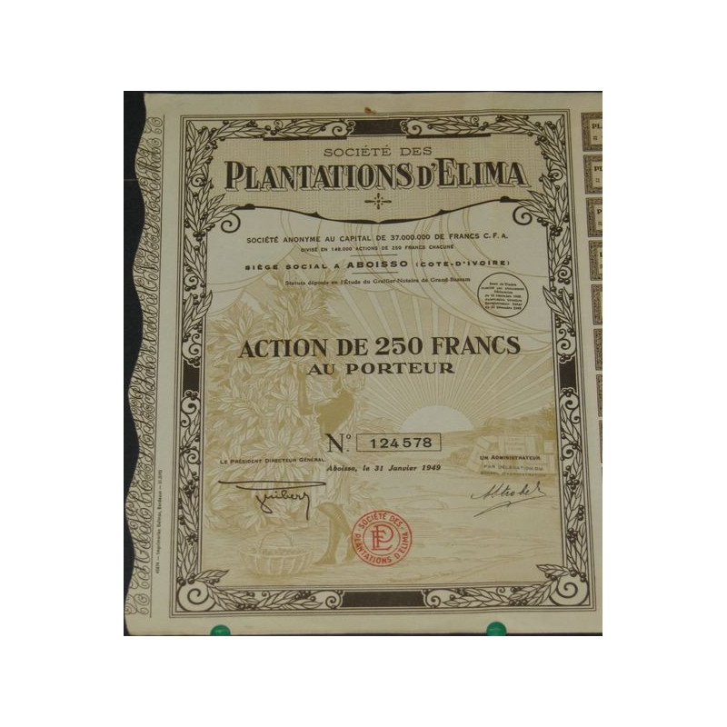 Sté des Plantations d'Elima