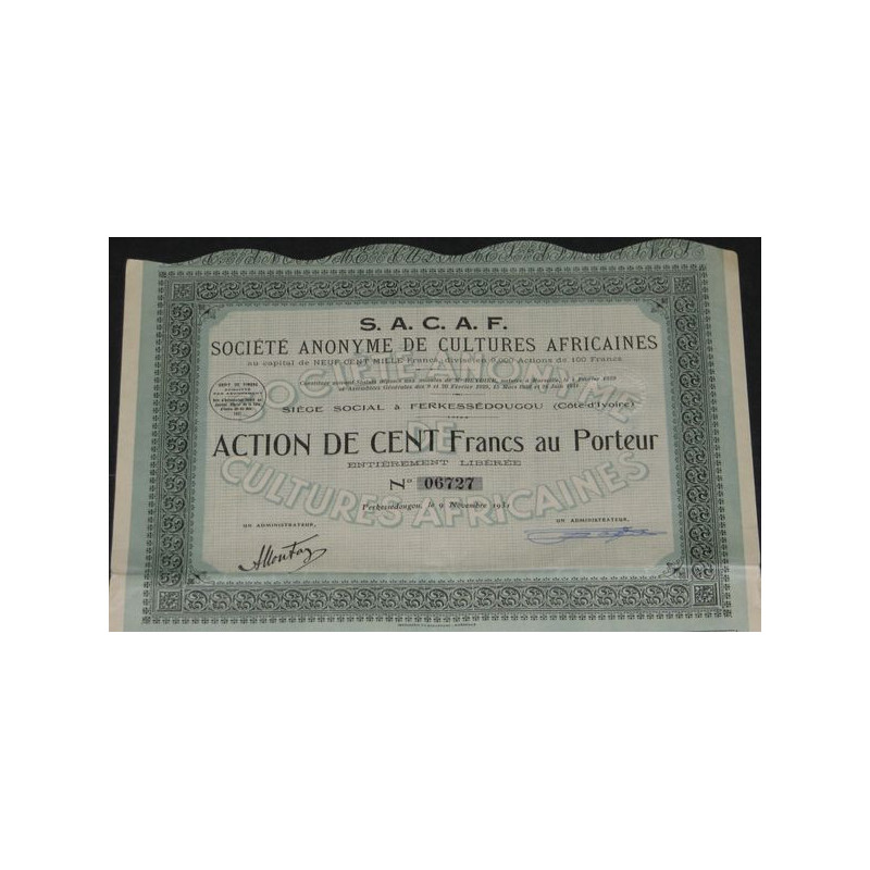 S.A.C.A.F. S.A. de Cultures Africaines