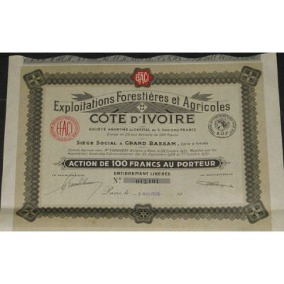 Exploitations Forestières et Agricoles de la Côte d'Ivoire