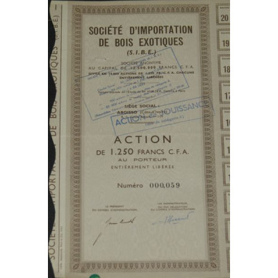 Sté d'Importation de Bois Exotiques (S.I.B.E.)