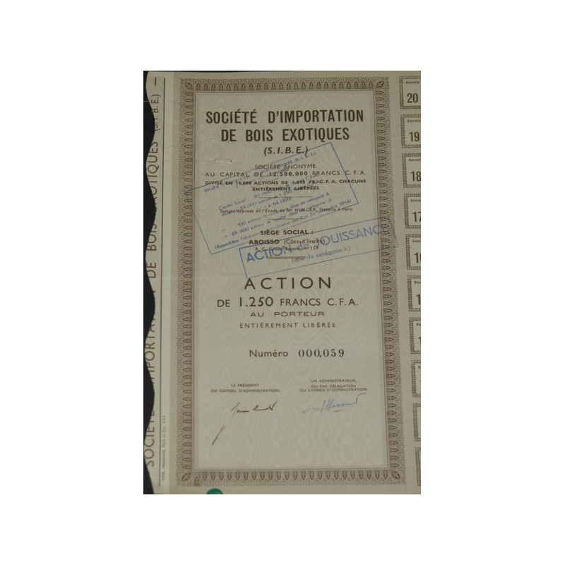 Sté d'Importation de Bois Exotiques (S.I.B.E.)