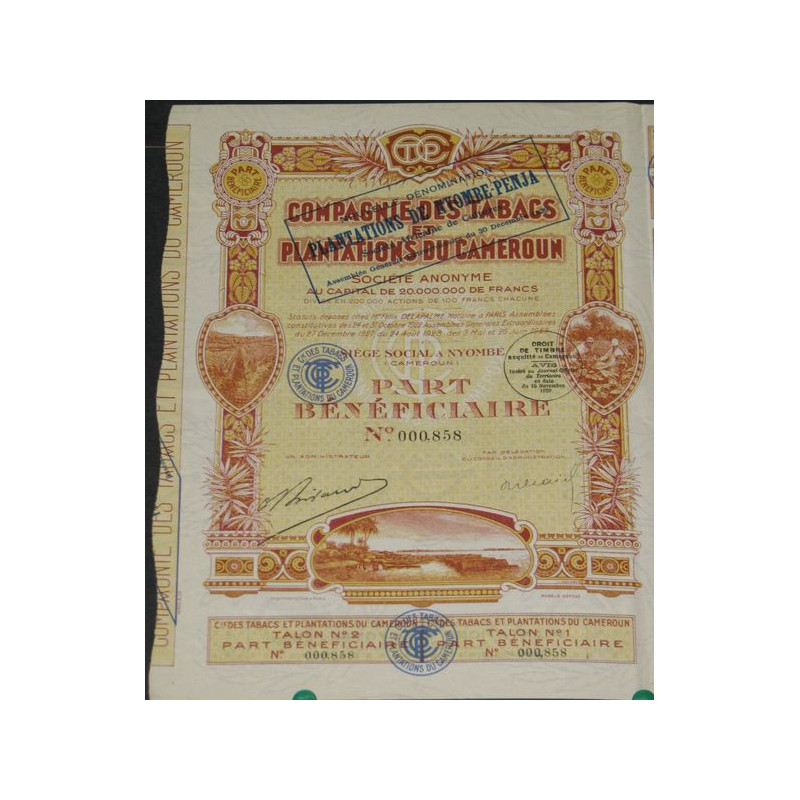 Cie des Tabacs et Plantations du Cameroun (devenu Nyombe-Penja)
