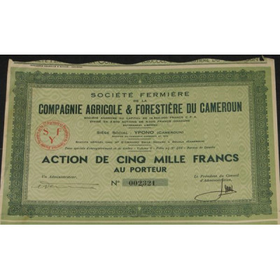 Sté Fermière de la Cie Agricole & Forestière du Cameroun