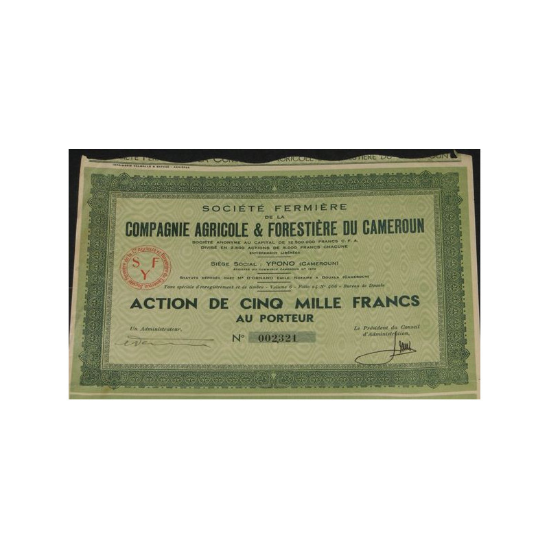 Sté Fermière de la Cie Agricole & Forestière du Cameroun