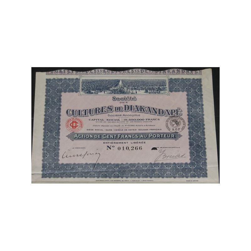 Sté des Cultures de Diakandapé