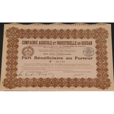 Cie Agricole et Industrielle du Soudan
