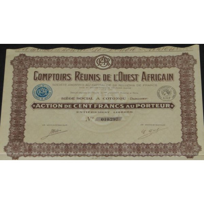Comptoirs réunis de l'Ouest Africain (Act 100 F)