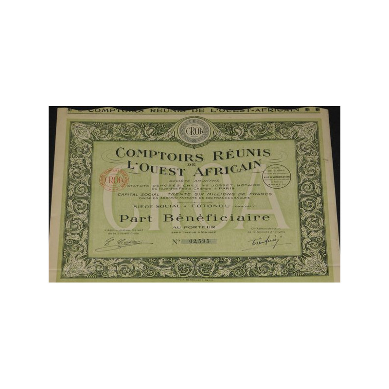 Comptoirs réunis de l'Ouest Africain (PB)