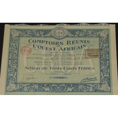 Comptoirs réunis de l'Ouest Africain (Act 300 F)