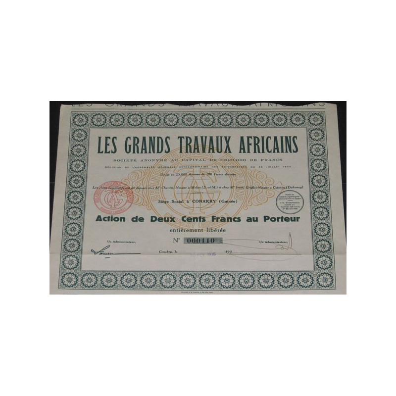 Les Grands Travaux Africains