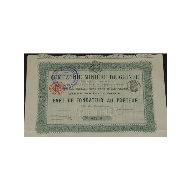 Cie Minière de Guinée (PF)