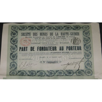 Sté des Mines de la Haute-Guinée