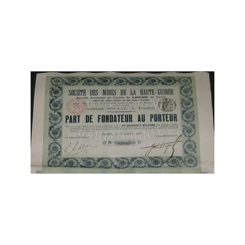 Sté des Mines de la Haute-Guinée