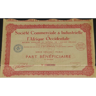 Sté Commerciale & Industrielle de l'Afrique Occidentale (PB)