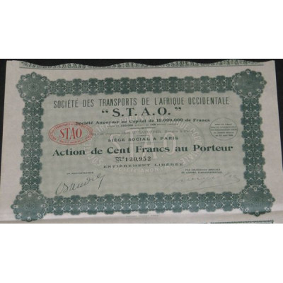 Sté des Transports de l'Afrique Occidentale "S.T.A.O." (modèle 1)