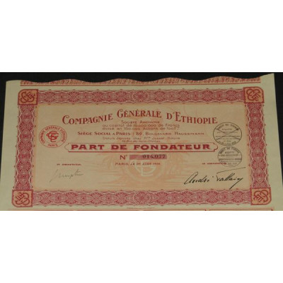 Cie générale d'Ethiopie (PF)