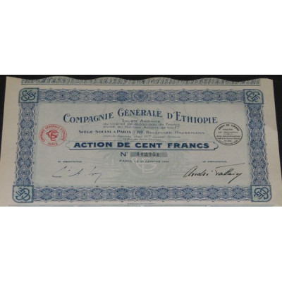Cie générale d'Ethiopie (Act)