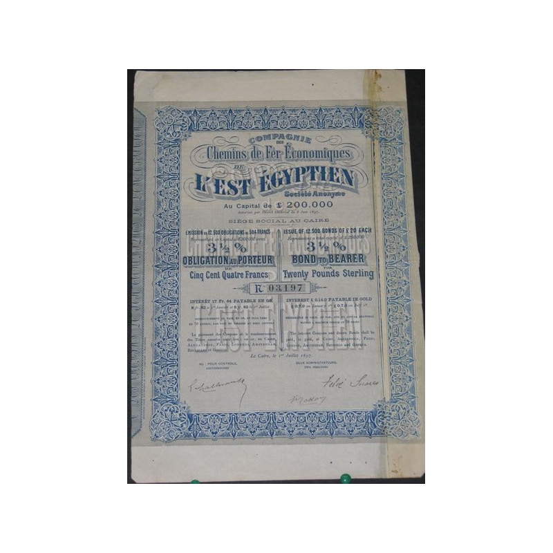Cie des Chemins de Fer Economiques de l'Est Egyptien