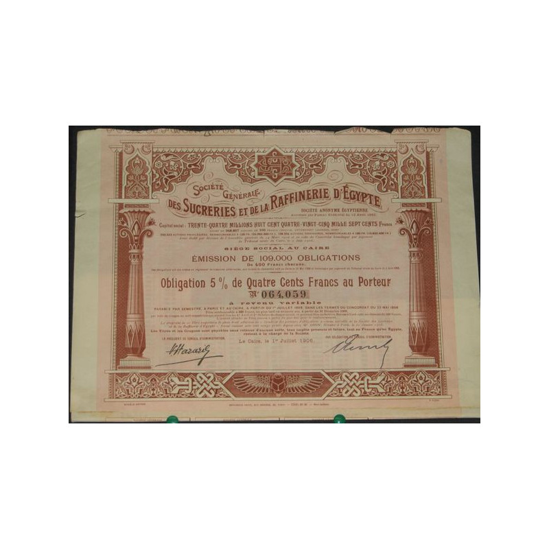 Sté Générale des Sucreries et de la Raffinerie d'Egypte (Obl)