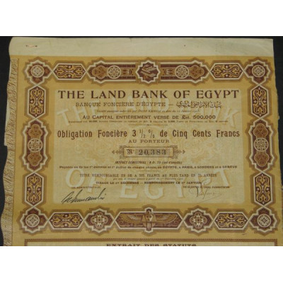 The Land Bank of Egypt (Obl 3 1/2 %)