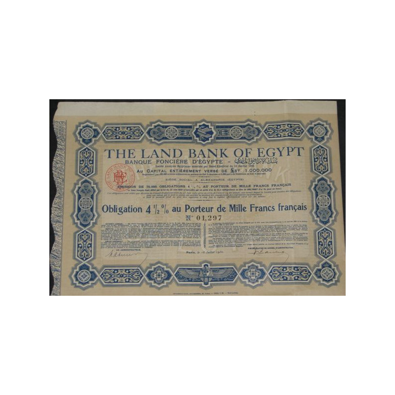 The Land Bank of Egypt (Obl 4 1/2 %)