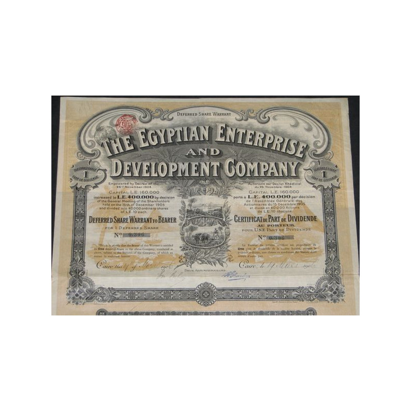 The Egyptian Enterprise and Development Cy (Certif PD)