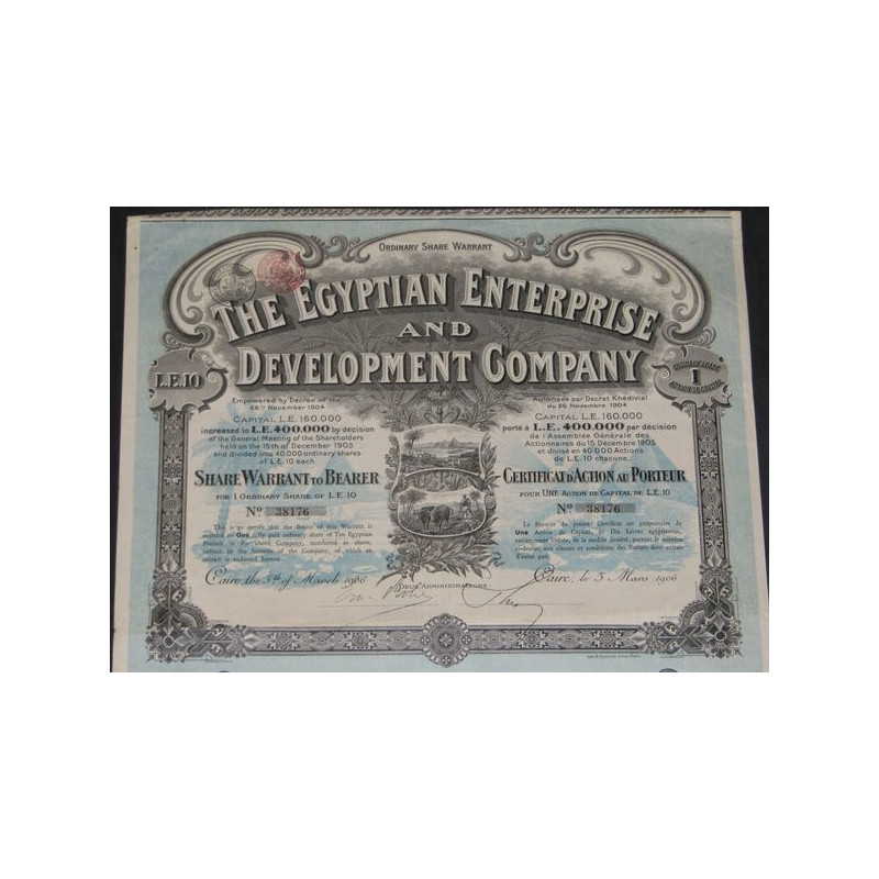 The Egyptian Enterprise and Development Cy (Certif Act)