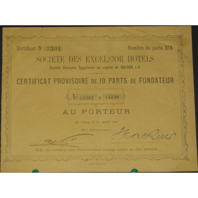 Sté des Excelsiors Hôtels