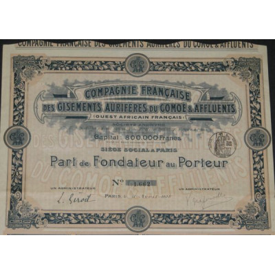 Cie Française des Gisements Aurifères du Comoé & Affluents (PF)