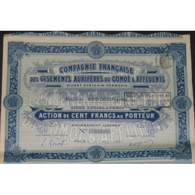 Cie Française des Gisements Aurifères du Comoé & Affluents (Act)