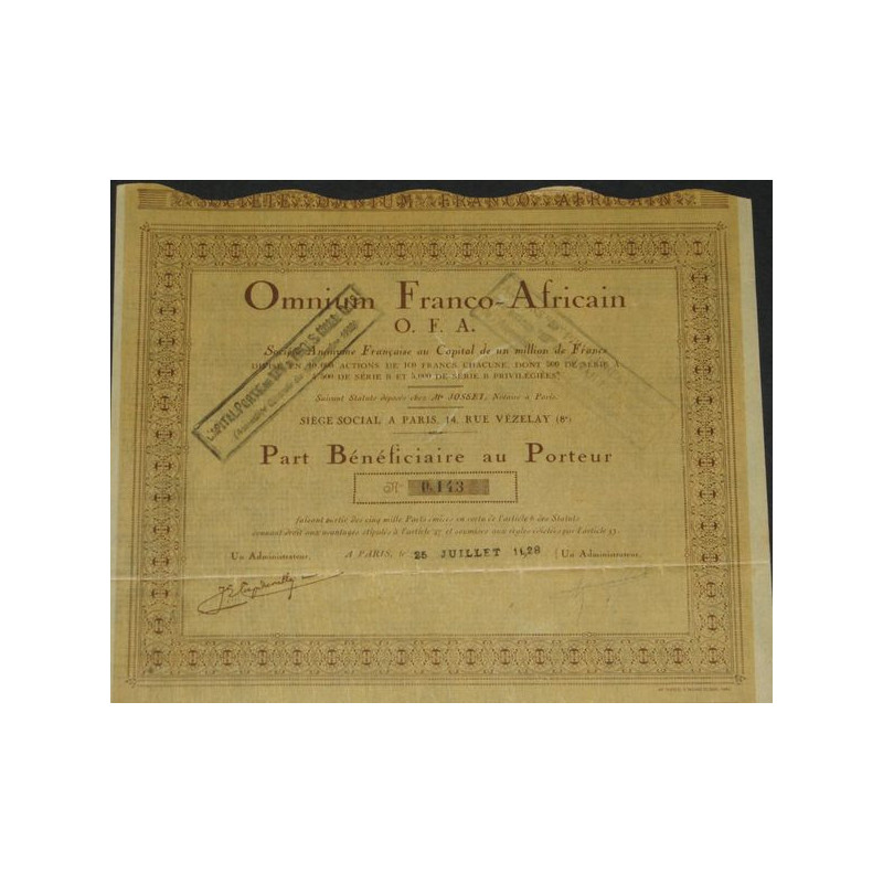 Omnium Franco-Africain O.F.A. (PB)
