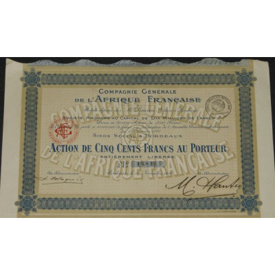 Cie Générale de l'Afrique Française (modele 1)
