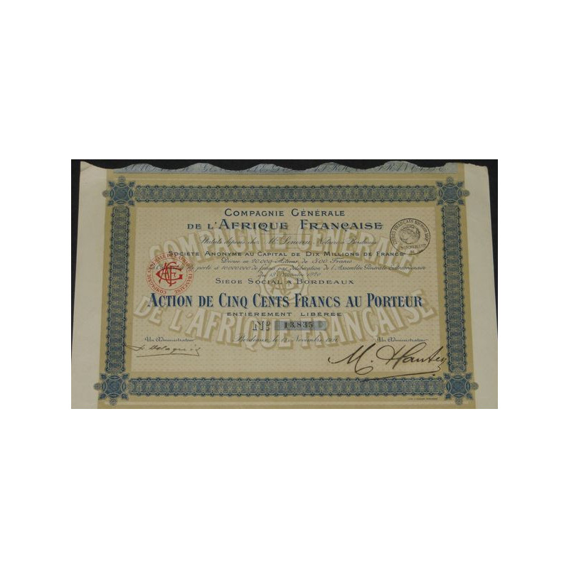 Cie Générale de l'Afrique Française (modele 1)