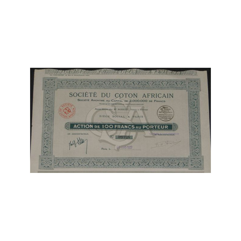 Sté du Coton Africain