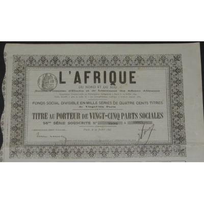 L'Afrique du Nord et du Sud - Sté Française d'Etudes et de Lancement des Affaires Africaines