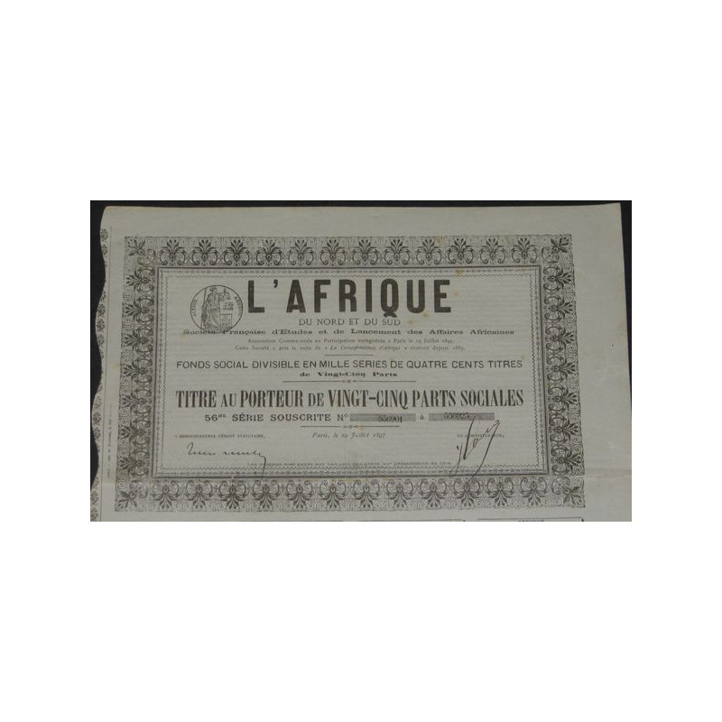 L'Afrique du Nord et du Sud - Sté Française d'Etudes et de Lancement des Affaires Africaines