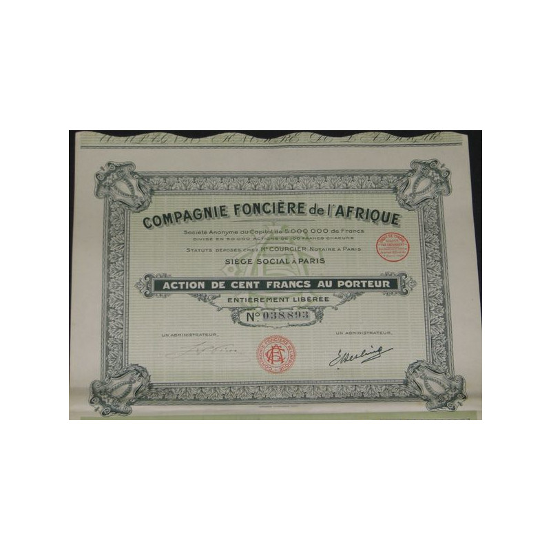 Cie Foncière de l'Afrique (Act)