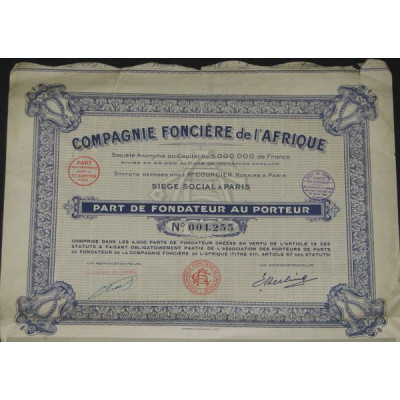 Cie Foncière de l'Afrique (PF)