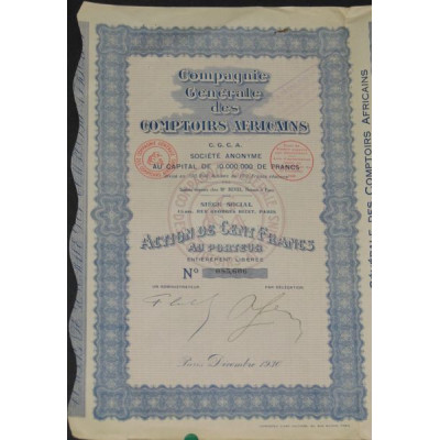 Cie Générale des Comptoirs Africains C.G.C.A.
