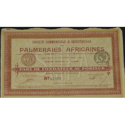 Sté Commerciale et Industrielle des Palmeraies Africaines (PF)