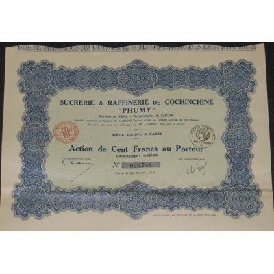 Sucrerie et Raffinerie de Cochinchine "Phumy"