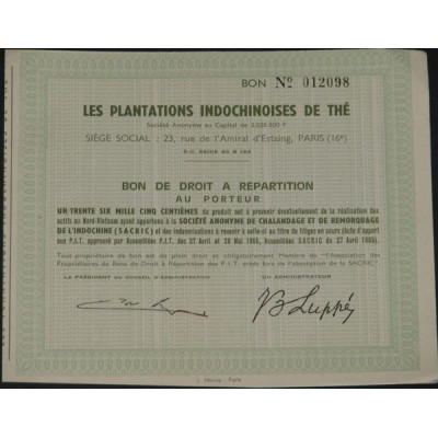 Les Plantations Indochinoises de Thé (Bon)