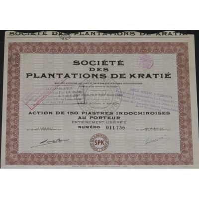 Sté des Plantations de Kratié (Act)