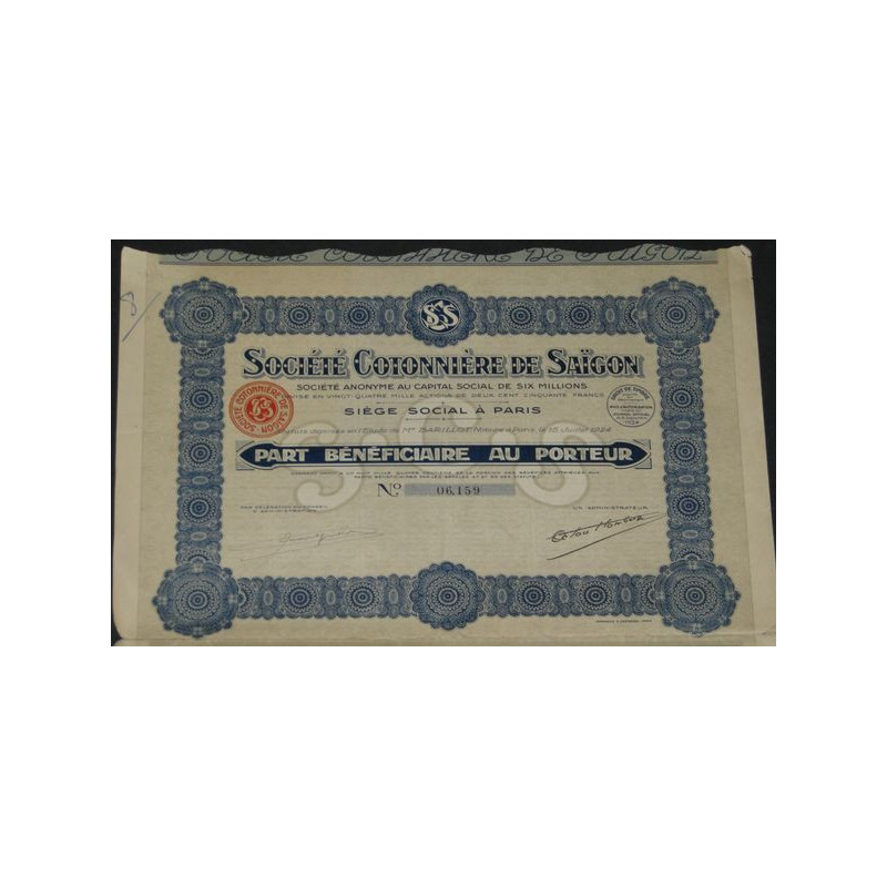 Sté Cotonnière de Saïgon (PB)