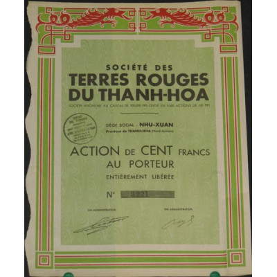 Sté des Terres Rouges du Thanh-Hoa (Act)