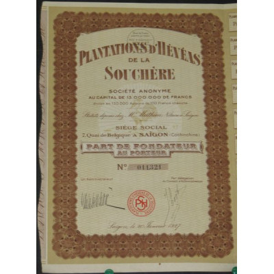 Plantations d'Hévéas de la Souchère (PF)